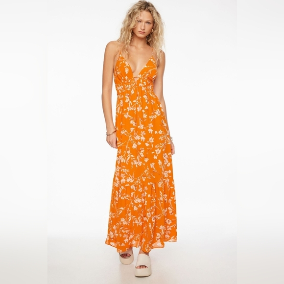 Dynamite Dresses & Skirts - Dynamite Leah Orange Sundress Sleeveless Maxi Size Large NWOT
